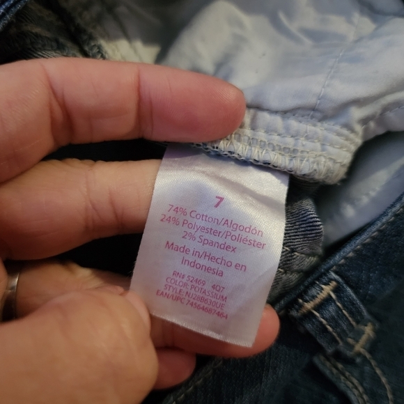 Nobo No Bounderies Blue Denim Cuffed Jean Shorts Juniors Size 7 Casual Summer - Picture 8 of 8